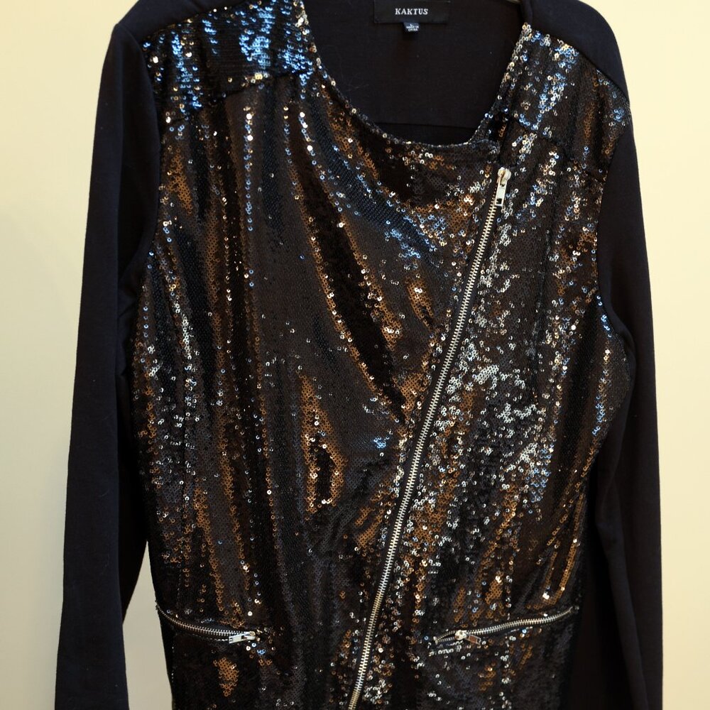 Sequin Black Top
